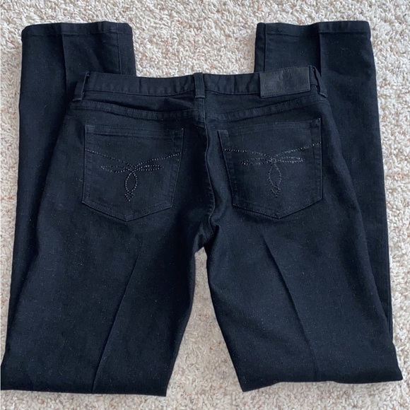 Lauren Ralph Lauren All Over Sparkle‎ Modern Slim Black Jeans Size 2 - Picture 1 of 10
